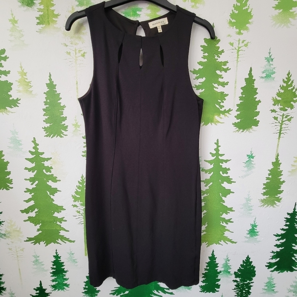 Monteau Black Knee Length Dress.
